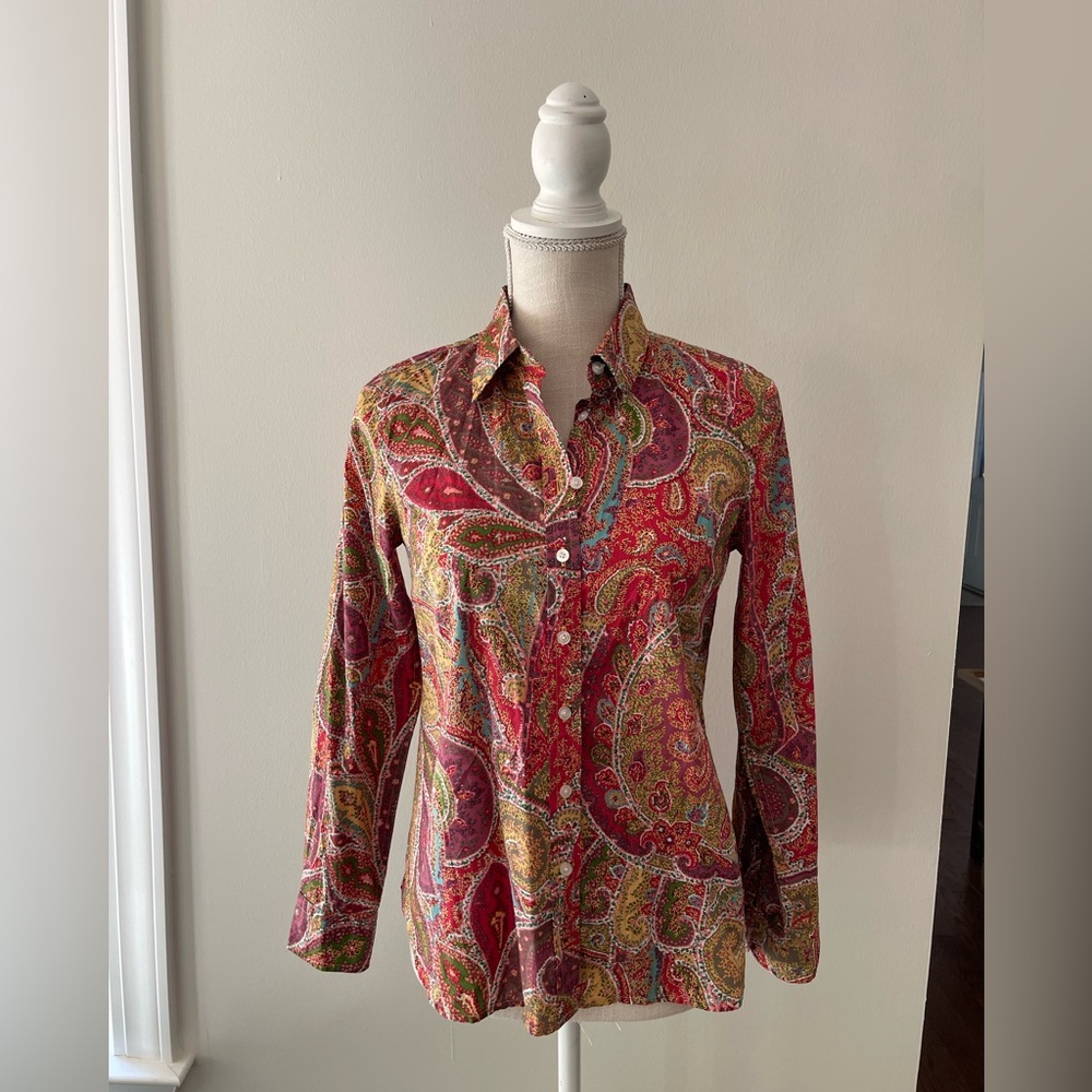 Beautiful Talbot’s Paisely Button Down